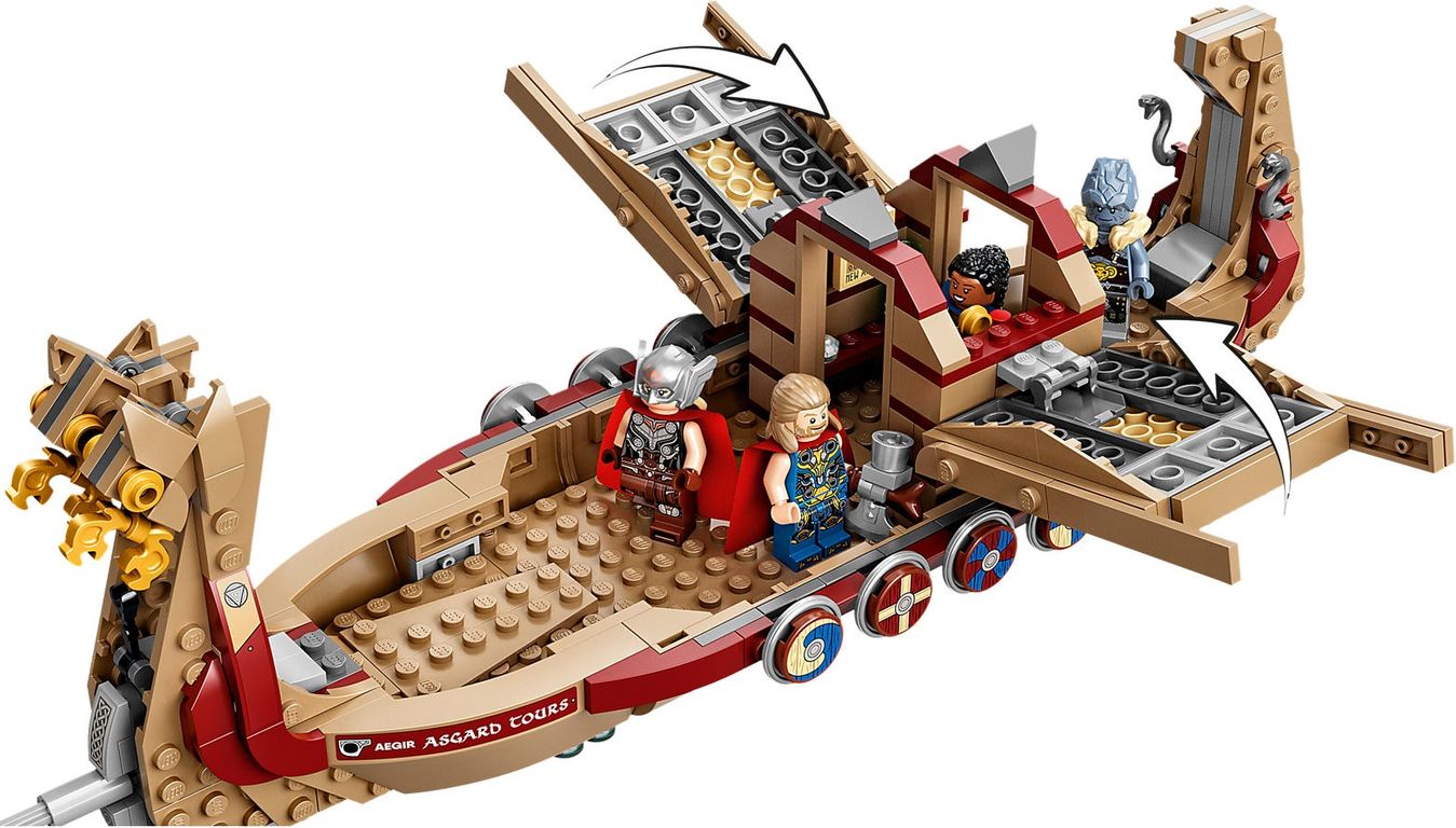 LEGO® Marvel The Goat Boat components