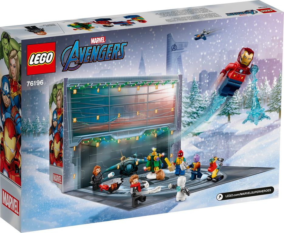 LEGO® Marvel Le calendrier de l’Avent des Avengers 2021 dos de la boîte