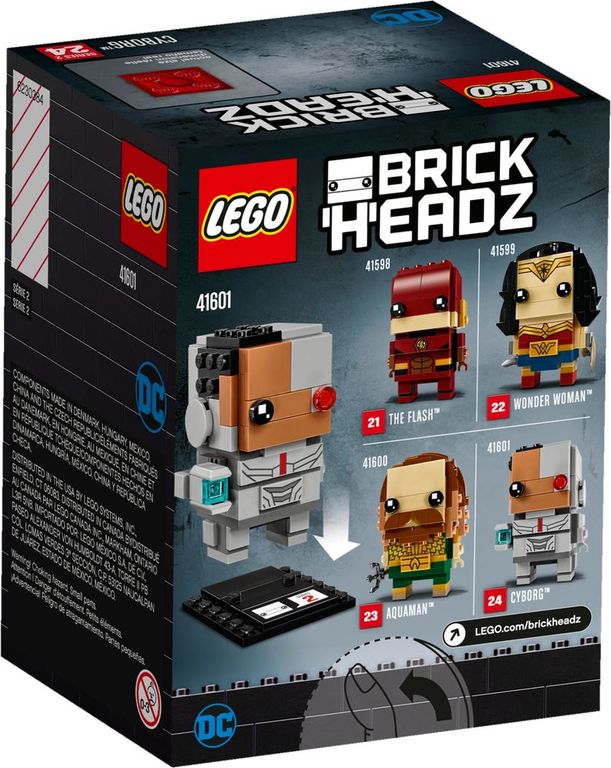 LEGO® BrickHeadz™ Cyborg™ achterkant van de doos