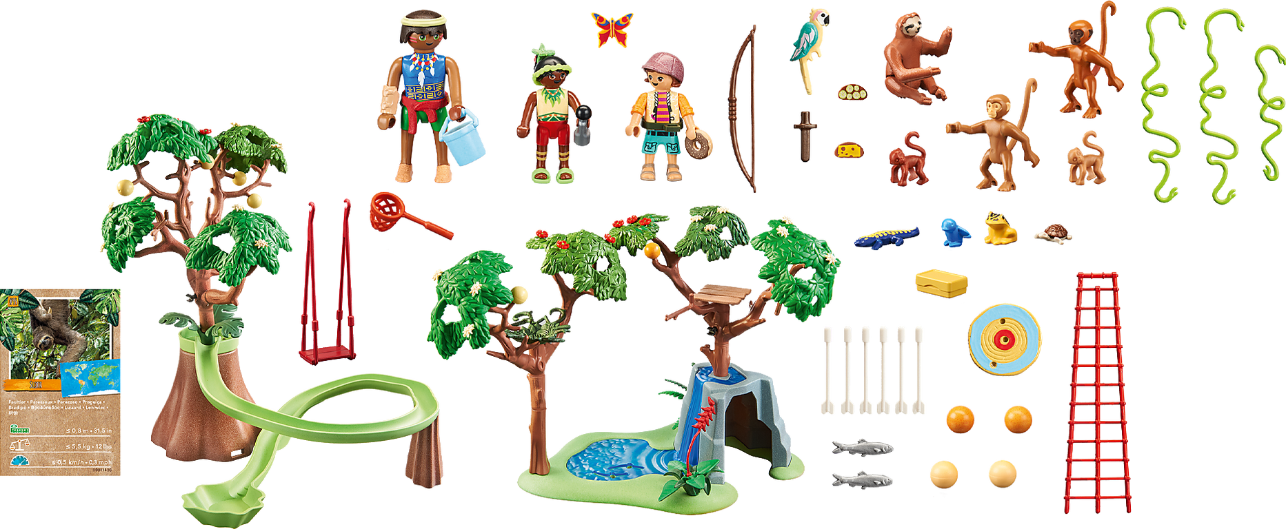 Playmobil® Wiltopia Tropical Jungle Playground components