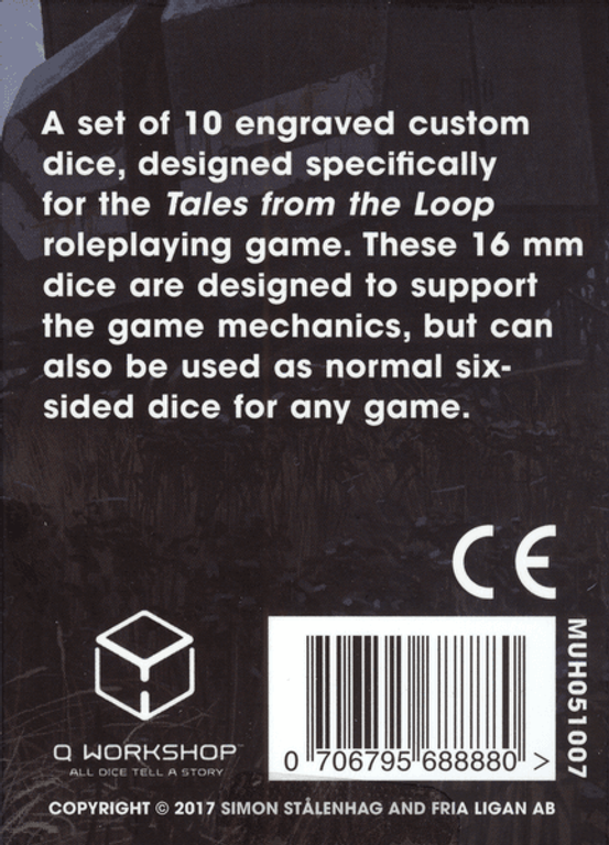 Tales from the Loop Dice Set dos de la boîte