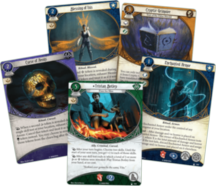 Arkham Horror: Das Kartenspiel – Der reinste Schrecken: Mythos-Pack karten