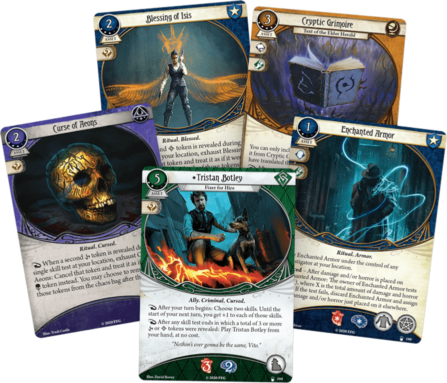 Arkham Horror: The Card Game – Horror in High Gear: Mythos Pack kaarten